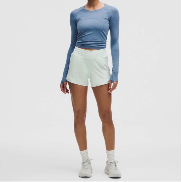 Lululemon | Hotty Hot High-Rise Lined Short 4" | Mint Breeze | Size 12 - Picture 7 of 10